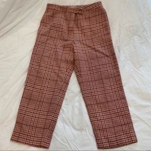 New DIMENSION pink cream tweed Capri pants 40 wool